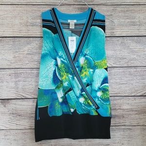 Cache Tops - NWT Cache XL Sleeveless Wrap Style Blouse Cache Tops - NWT Cache XL Sleeveless Wrap Style Blouse